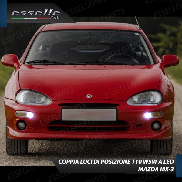 Coppia Lampade T10 W5W LED canbus con lente frontale per luci di posizione per Mazda MX-3