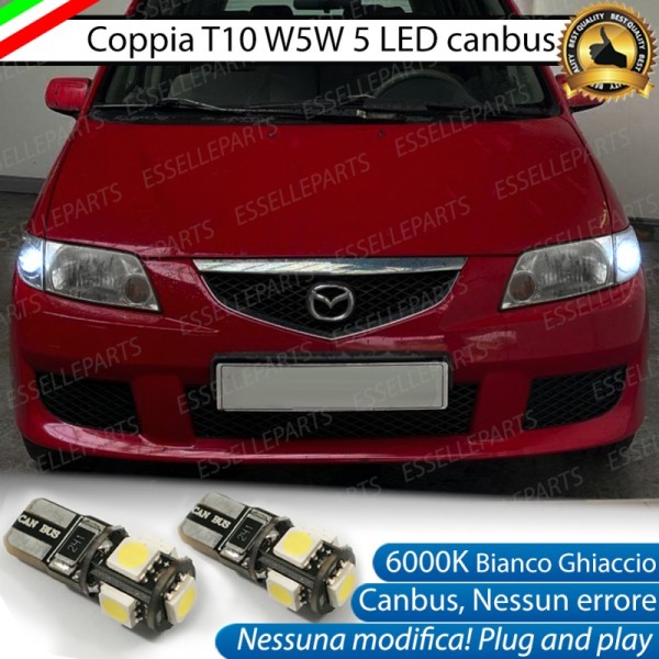 Luci posizione T10 W5W 5 LED Canbus Mazda Premacy CP