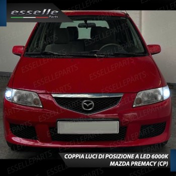 Coppia Lampade T10 W5W LED canbus con lente frontale per luci di posizione per Mazda Premacy (CP)