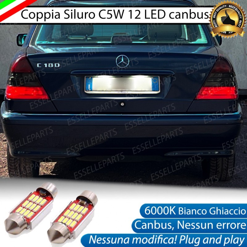 Kit Luci Targa Led Mercedes Benz W210 4D Sedan W202 4D Sedan Bianco Canbus  No Errore