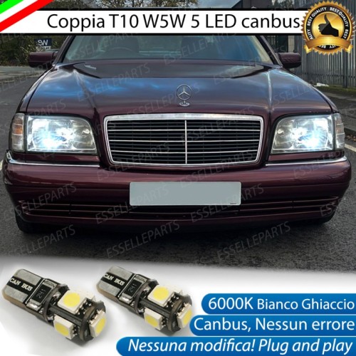 Luci posizione T10 W5W 5 LED Canbus Mercedes Classe S W140