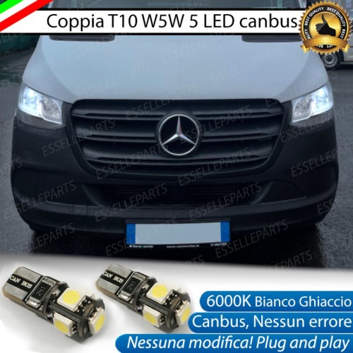 Luci posizione T10 W5W 5 LED Canbus Mercedes Sprinter BR 907-910