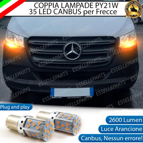 Coppia Frecce Anteriori PY21W 35 LED Canbus Mercedes Sprinter BR 907-910