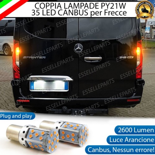 Coppia Frecce Posteriori PY21W 35 LED Canbus Mercedes Sprinter BR 907-910