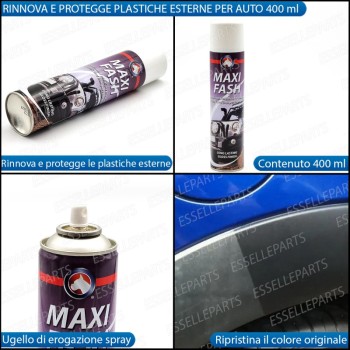 Rinnova Plastiche Esterne Paraurti Calandra Passaruote 400 ml + Panno in Microfibra