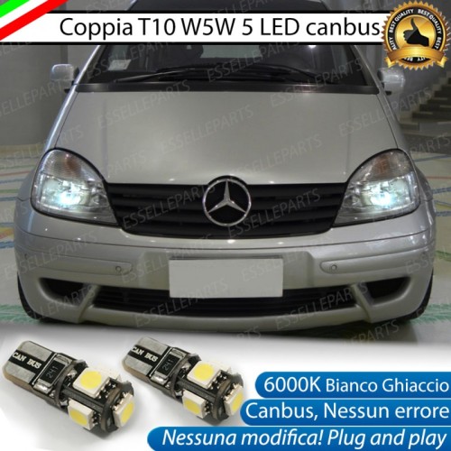 Luci posizione T10 W5W 5 LED Canbus Mercedes Vaneo W414