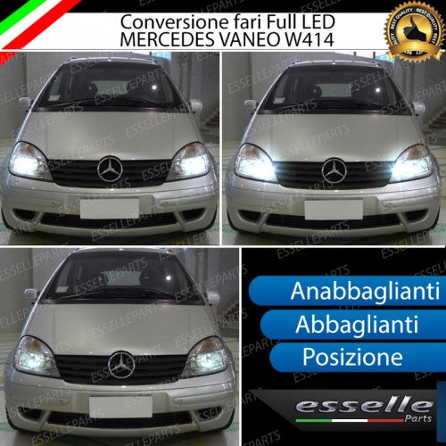 Conversione Fari Full LED per Mercedes Vaneo W414 6000K Bianco Ghiaccio Canbus