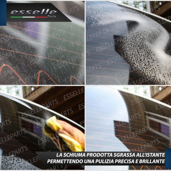 Detergente Pulitore Pulisci Vetri Interni Esterni Auto 200 Ml + Panno Microfibra