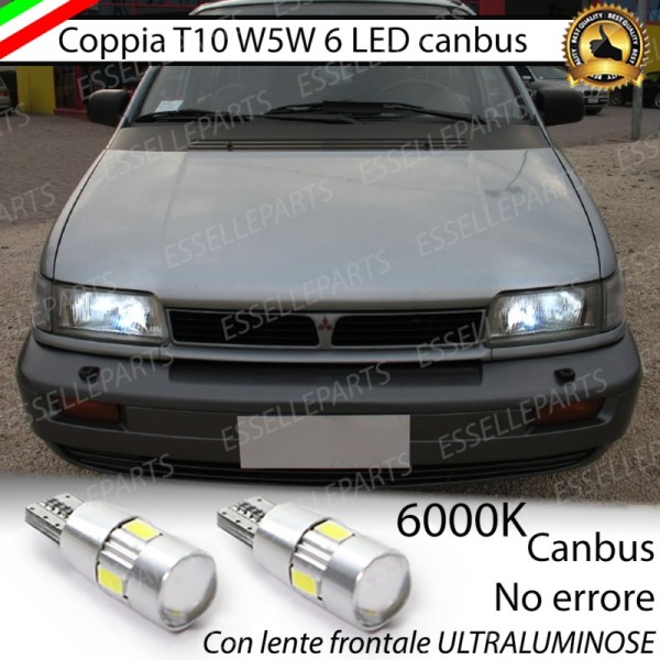 Coppia Lampade T10 W5W LED canbus con lente frontale per luci di posizione per Mitsubishi Space Runner