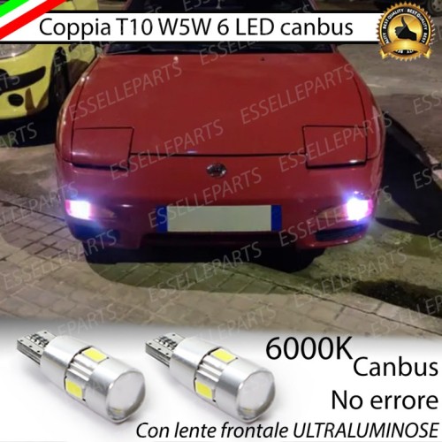Luci di posizione T10 W5W 6 LED per Nissan 180SX 200SX 240SX
