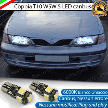 Luci posizione T10 W5W 5 LED Canbus Nissan Almera I