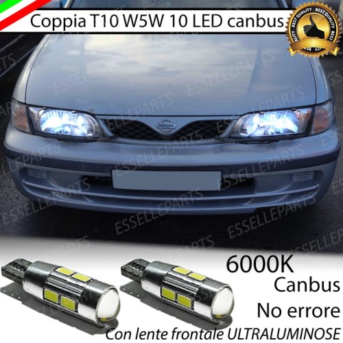 Lampade T10 W5W Canbus 10 LED no error luci posizione Nissan Almera I