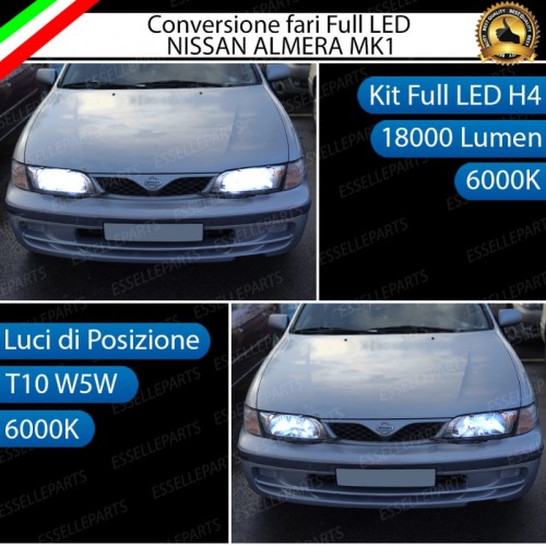 Lampade a LED H4 + T10 per Nissan Almera I Luce Bianca