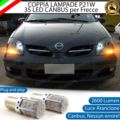 Coppia Frecce Anteriori P21W 35 LED Canbus Nissan Almera Tino