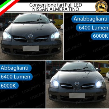 Conversione Fari Full LED 6000k canbus Nissan Almera Tino Luce Bianca