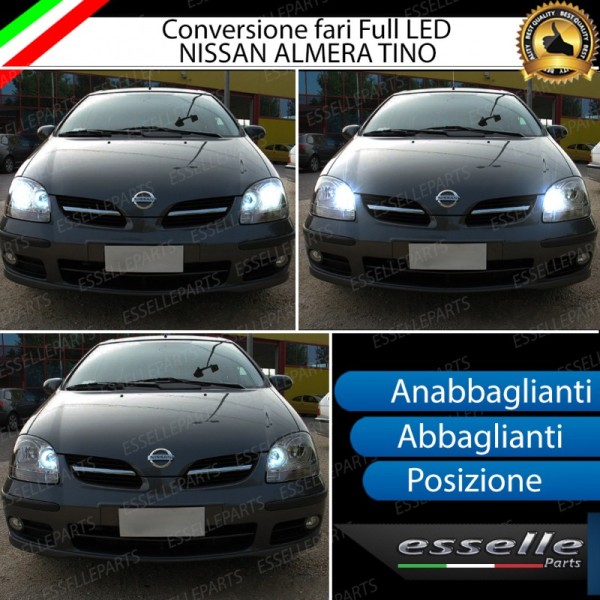 Conversione Fari Full LED 6000k canbus Nissan Almera Tino