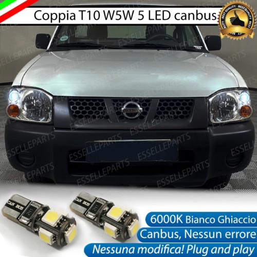 Luci posizione T10 W5W 5 LED Canbus per Nissan Navara D22