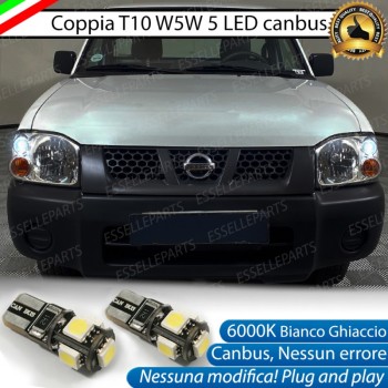 Luci posizione T10 W5W 5 LED Canbus per Nissan Navara D22
