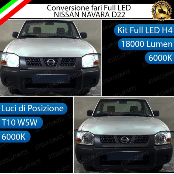 Lampade a LED H4 + T10 per Nissan Navara D22 Luce Bianca