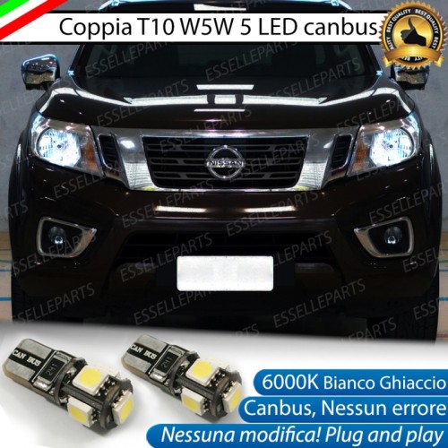 Luci posizione T10 W5W 5 LED Canbus per Nissan Navara D23