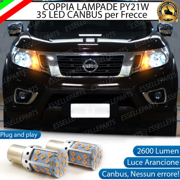 Coppia Frecce Anteriori PY21W 35 LED Canbus Nissan Navara D23