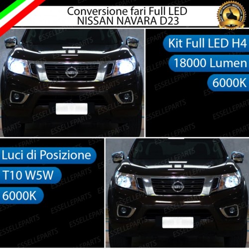 Lampade a LED H4 + T10 per Nissan Navara D23 Luce Bianca
