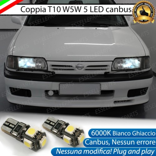 Luci posizione T10 W5W 5 LED Canbus per Nissan Primera I