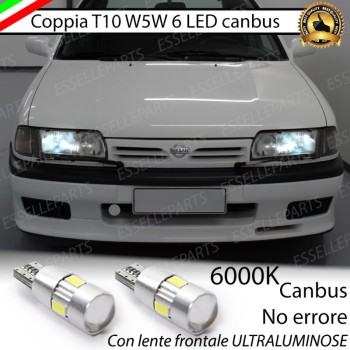 Lampade T10 W5W Canbus 6 LED no error luci posizione Nissan Primera I