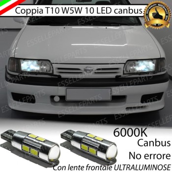 Luci Posizione 10 LED Per Nissan Primera MK1 6000k Canbus