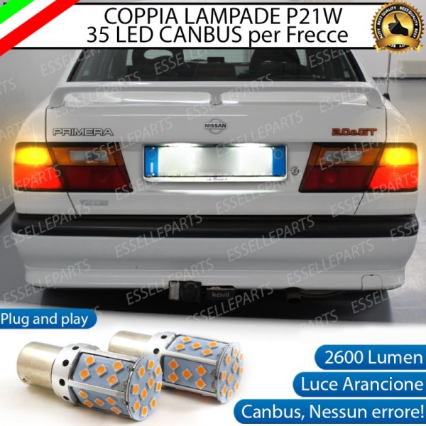 Coppia Frecce Posteriori P21W 35 LED Canbus Nissan Primera I