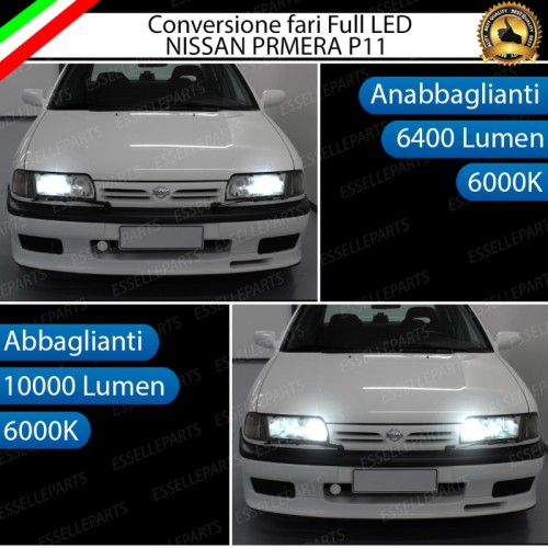 Conversione Fari Full LED Nissan Primera MK1 6000K Bianco