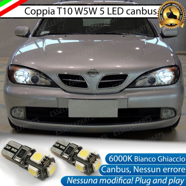 Lampade T10 Canbus W5W 5 LED no error luci posizione Nissan Primera II