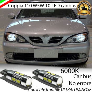 Luci Posizione 10 LED Per Nissan Primera MK2 6000k Canbus