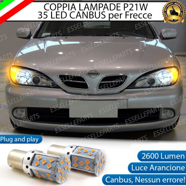 Coppia Frecce Anteriori P21W 35 LED Canbus Nissan Primera II