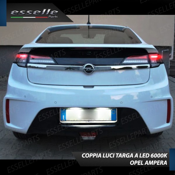 Coppia Luci Targa 5 LED Per Opel Ampera Canbus 6000K Bianco Ghiaccio