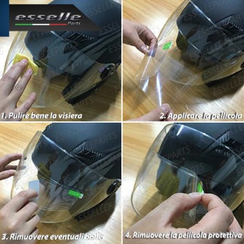 Set Pellicole Per Casco adesive Anti PioggiaAnti Appannamento Trasparenti per Aprilia