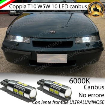 Coppia Lampade T10 W5W LED canbus con lente frontale per luci di posizione per Opel Calibra Coppia Lampade T10 W5W LED canbus con lente frontale per luci di posizione per Opel Calibra