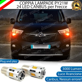 Coppia Frecce Anteriori PY21W 24 LED Canbus 3.0 per OPEL COMBO F