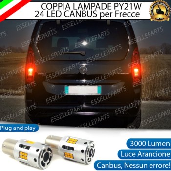 Coppia Frecce Posteriori PY21W 24 LED Canbus 3.0 per OPEL COMBO F