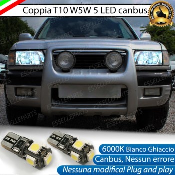 Luci posizione T10 W5W 5 LED Canbus per Opel Frontera Luci posizione T10 W5W 5 LED Canbus per Opel Frontera