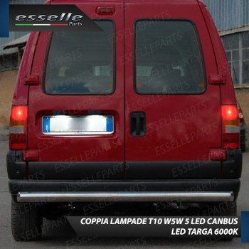 Coppia luci targa T10 W5W 5 LED canbus 6000K bianco Peugeot Expert