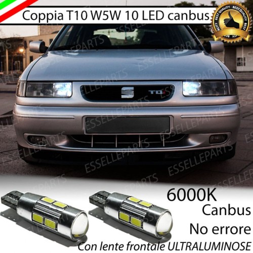 Lampade T10 W5W Canbus 10 LED no error luci posizione Seat Toledo 1