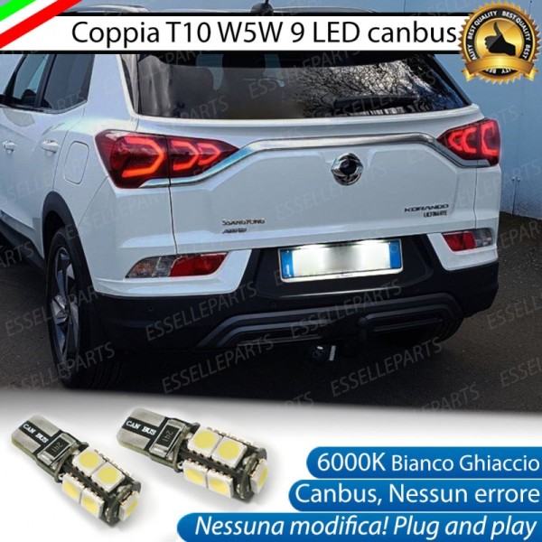 Lampada T10 9 LED W5W Canbus 6000K Luce Bianca No Error