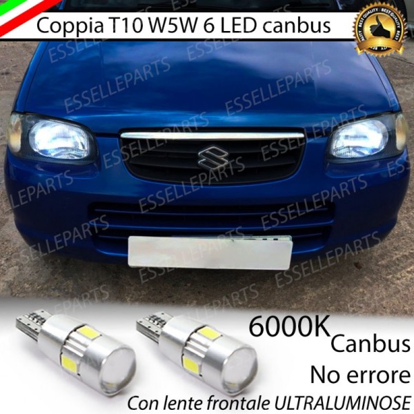 Coppia Lampade T10 W5W LED canbus con lente frontale per luci di posizione per Suzuki Alto VI
