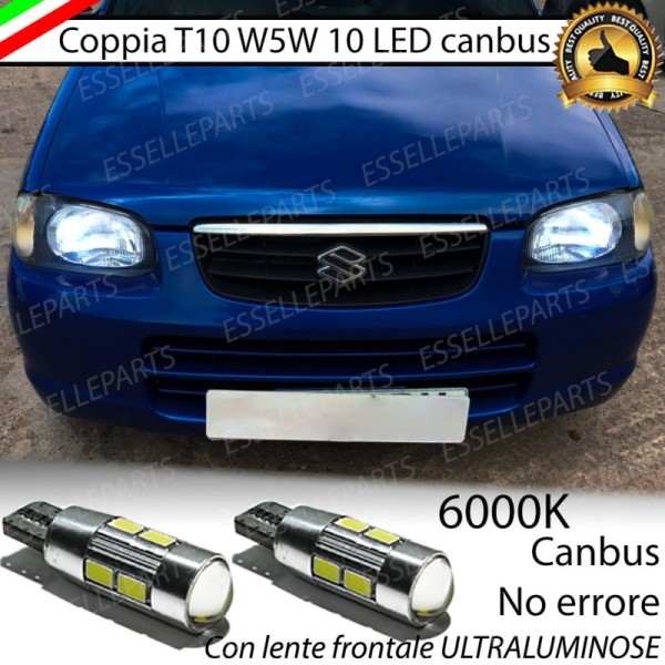 Coppia Lampade T10 W5W LED canbus con lente frontale per luci di posizione per Suzuki Alto VI