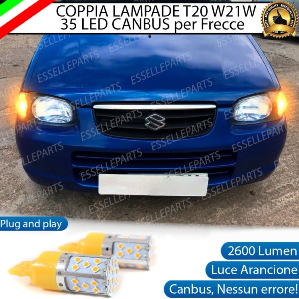 Coppia Lampade T20 W21W 35 LED CANBUS PER Suzuki Alto VI PER FRECCE DIREZIONALI ANTERIORI
