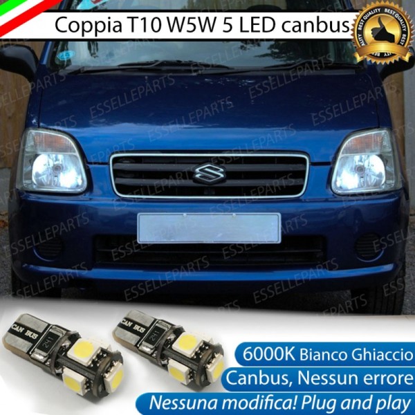 Luci posizione T10 W5W 5 LED Canbus per Suzuki Wagon R+