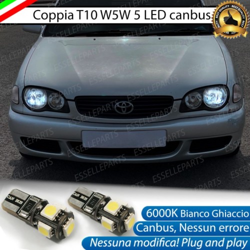 Luci posizione T10 W5W 5 LED Canbus per Toyota Corolla E110
