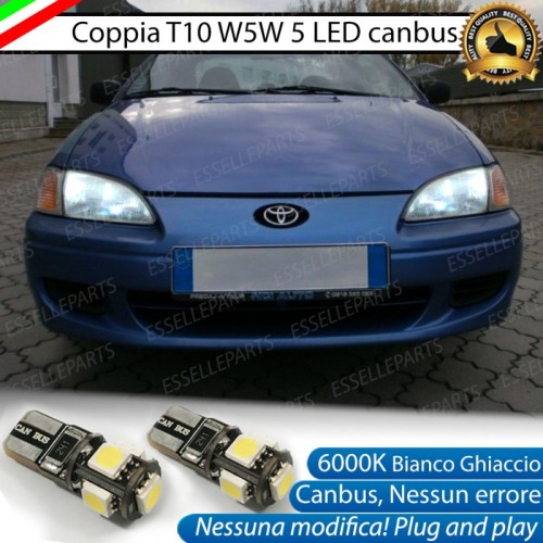 Luci posizione T10 W5W 5 LED Canbus per Toyota Paseo