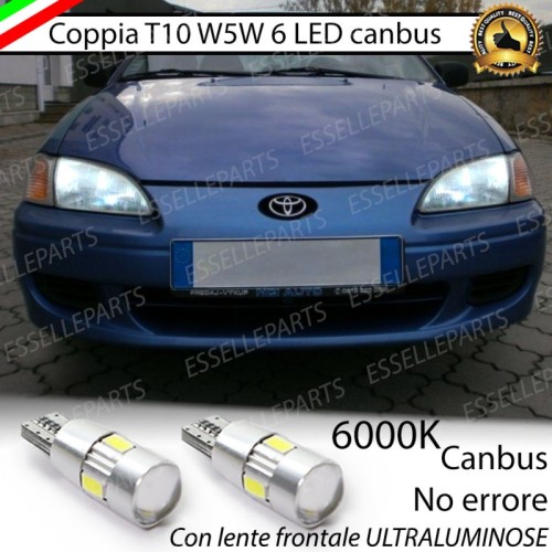 Lampade T10 W5W Canbus 6 LED no error luci posizione Toyota Paseo